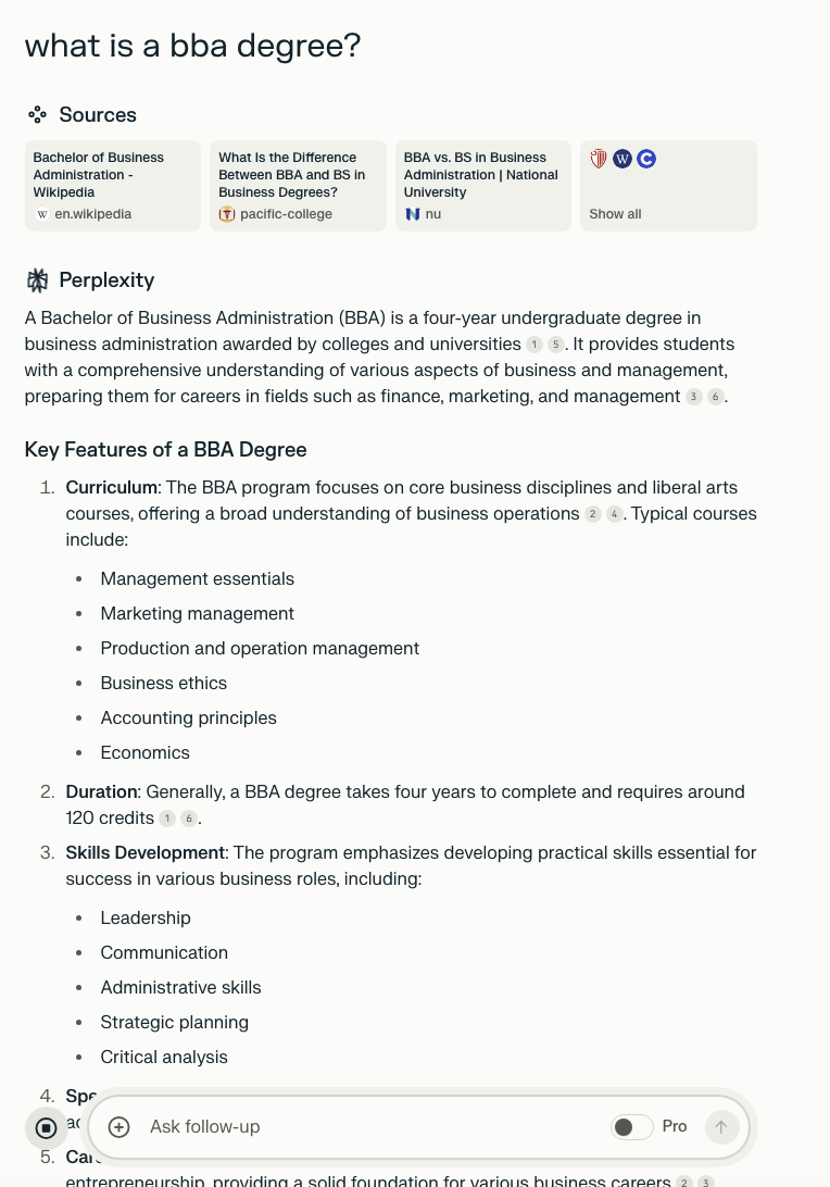 Education Perplexity