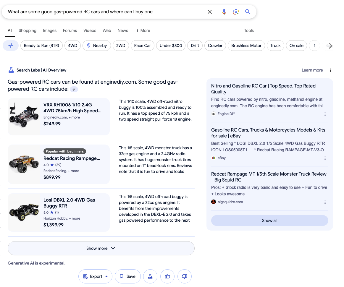 E-commerce Google AIO