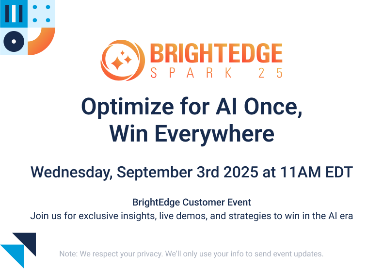 BrightEdge Spark 25 Banner - AI Search Event September 3